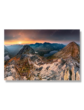 Obraz na pleksi - góry zachód słońca - Axitech.com.pl
